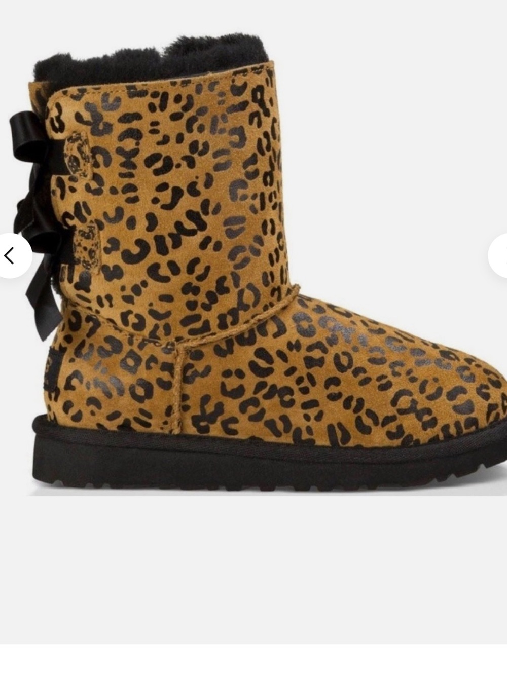 UGG Bailey Leopard Suede Classic Short Boots - Size 2 Girl